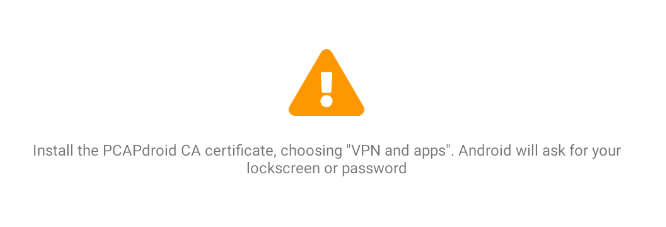 PCAPdroid Certificate